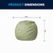 Flash Furniture Bean Bag Chair, 30 in W 30" L 18" H DG-BEAN-SMALL-DOT-GRN-GG - alternate 8